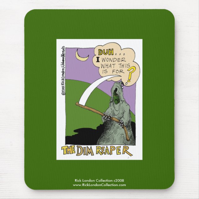 Alfombrilla De Ratón Dim Reaper Halloween Funny Personalizado Mouse Pad (Frente)