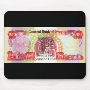 Alfombrilla De Ratón Dinar iraquí Mousepad