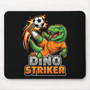 Alfombrilla De Ratón Dino Striker T-rex Patada de Fútbol Dinosaurio Div