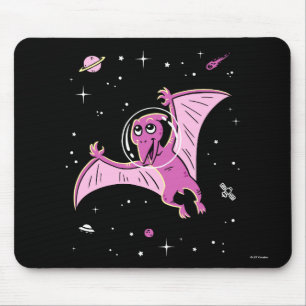 Alfombrilla De Ratón Dinos Pterodáctilos Púrpura En El Espacio
