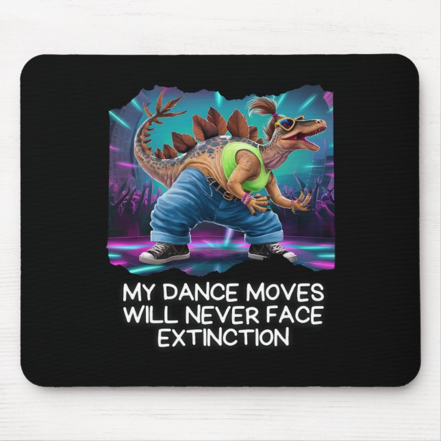 Alfombrilla De Ratón Dinosaur Dance Funny Dancing Dino  (Frente)