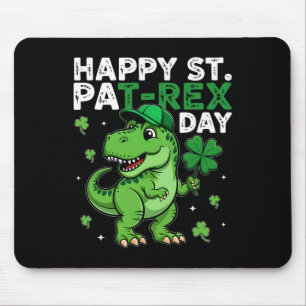 Alfombrilla De Ratón Dinosaur Día de San Patricio Shamrock Irlandés Niñ