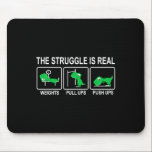 Alfombrilla De Ratón Dinosaur Gym Dino Workout Fun Strongman The Strugg<br><div class="desc">Dinosaur Gym Dino Workout Fun Strongman The Struggle Is Real</div>