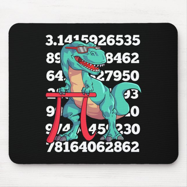 Alfombrilla De Ratón Dinosaur Pi Day T Rex Funny Math 3.14 Teacher Stud (Frente)