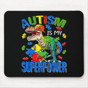 Alfombrilla De Ratón Dinosaur Rex Autismo Es Mi Superpoder Conciencia d