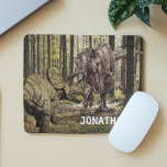 Alfombrilla De Ratón Dinosaur Tyrannosaurus Triceratops Personalizado<br><div class="desc">Este diseño se puede personalizar eligiendo la opción Editar diseño. También puede transferir a otros artículos. Póngase en contacto conmigo en colorflowcreations@gmail.com o utilice la opción de chat en la parte superior de la página si desea tener este diseño en otro producto o necesita ayuda. Ver más de mis diseños...</div>