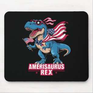 Alfombrilla De Ratón Dinosaurio 4 De Julio Hombres Mujeres Chicas Ameri