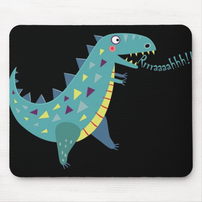 Alfombrilla De Ratón Dinosaurio azul T Rex Ba (Frente)
