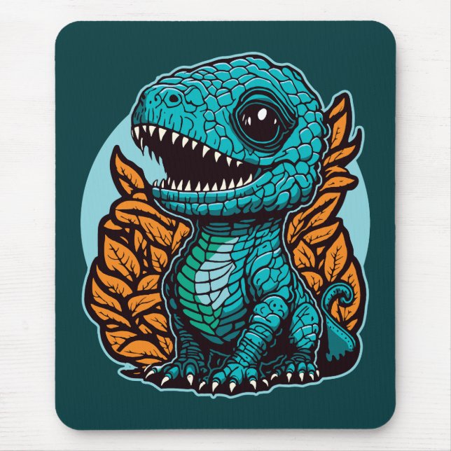 Alfombrilla De Ratón Dinosaurio de bebé lindo (Frente)