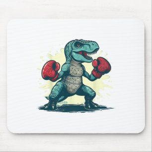 Alfombrilla De Ratón Dinosaurio de boxeo Boxeador T-rex Kickboxing Dino