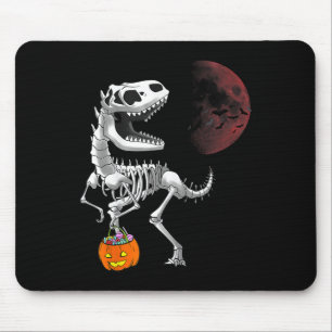 Alfombrilla De Ratón Dinosaurio de Halloween T Rex Esqueleto Espeluznan