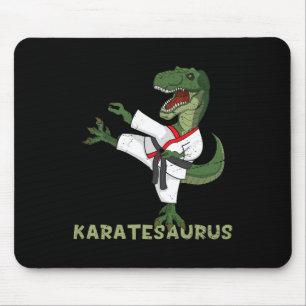 Alfombrilla De Ratón Dinosaurio de Karate Divertido Karatesaurus T-rex 