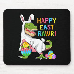 Alfombrilla De Ratón Dinosaurio del día de Pascua Divertido Feliz Eastr