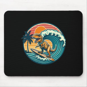 Alfombrilla De Ratón Dinosaurio Divertido Tabla de Surf Playa Verano Su