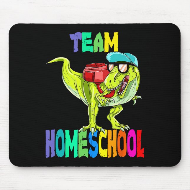 Alfombrilla De Ratón Dinosaurio escolar casero para volver a la escuela (Frente)