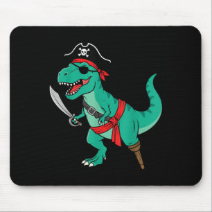 Alfombrilla De Ratón Dinosaurio Pirata Niño Menor Chistoso Halloween Ni