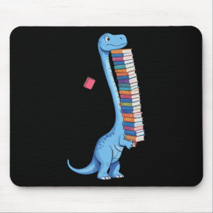 Alfombrilla De Ratón Dinosaurio que lleva un libro leyendo Dino 