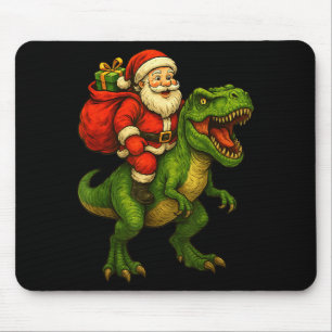Alfombrilla De Ratón Dinosaurio T Rex Navidad Santa Dinosaurio Navidad 