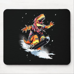 Alfombrilla De Ratón Dinosaurio T-rex Snowboard Snowboard Snowboarder G