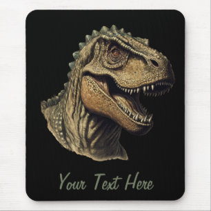 Alfombrilla De Ratón Dinosaurio verde rojo personalizado T-Rex Tyrannos