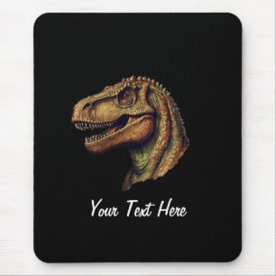 Alfombrilla De Ratón Dinosaurio verde rojo personalizado T-Rex Tyrannos