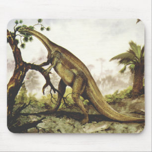 Alfombrilla De Ratón Dinosaurios antiguos, Plateosaurus pastando en árb