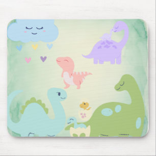 Alfombrilla De Ratón Dinosaurios Bebés Adorables