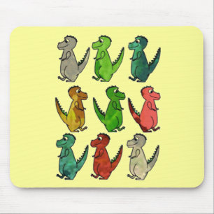 Alfombrilla De Ratón Dinosaurios de colores