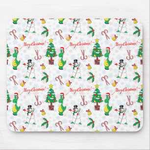 Alfombrilla De Ratón dinosaurios navidades y muñecos de nieve