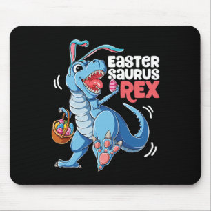 Alfombrilla De Ratón Dinosaurios Pascua Saurus T Rex Niños Chicas Conej