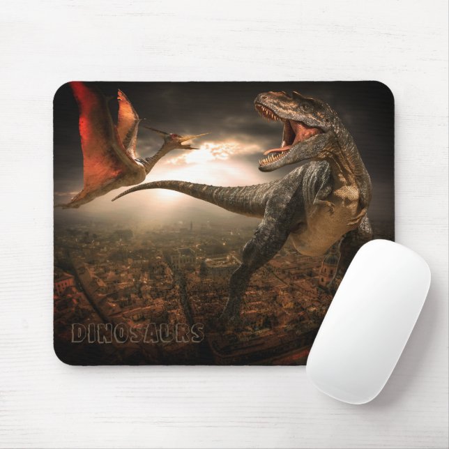 Alfombrilla De Ratón Dinosaurios Supervivencia Mousepad (Con ratón)