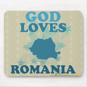 Alfombrilla De Ratón Dios ama Rumania