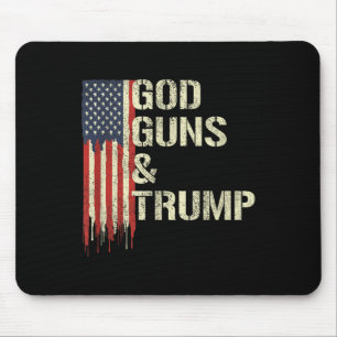 Alfombrilla De Ratón Dios arma y Trump en 2ª enmienda Bandera Trump