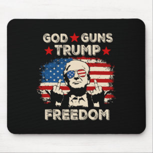 Alfombrilla De Ratón Dios Armas Trump Libertad Republicano Conservador 