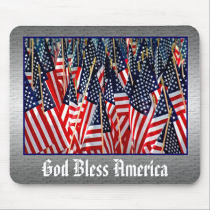 Alfombrilla De Ratón Dios bendice América Mousepad