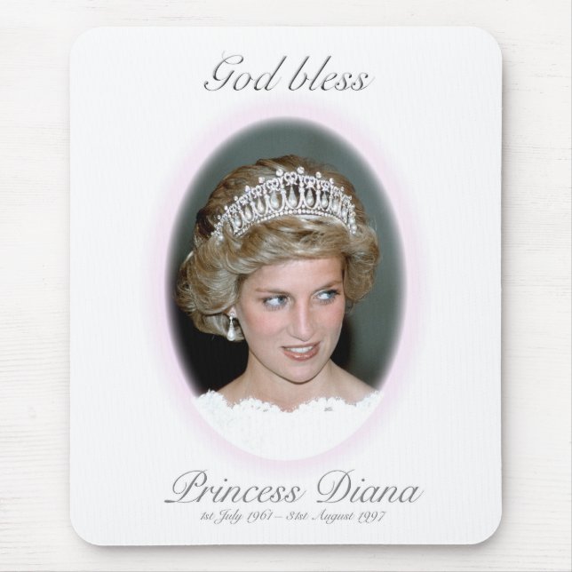 Alfombrilla De Ratón Dios bendiga a la princesa Diana (Frente)