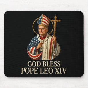 Alfombrilla De Ratón Dios bendiga al nuevo Papa León Xiv Iglesia Católi