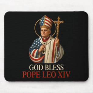 Alfombrilla De Ratón Dios bendiga al nuevo Papa León Xiv Iglesia Católi