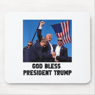 Alfombrilla De Ratón Dios bendiga al presidente Trump, Donald Trump 202