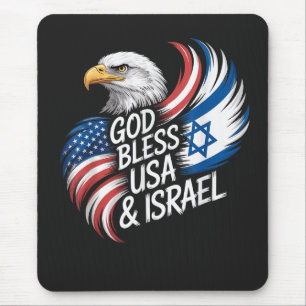Alfombrilla De Ratón Dios bendiga Israel EE. UU.