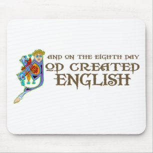 Alfombrilla De Ratón Dios creó inglés