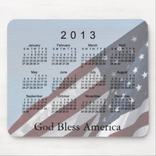 Alfombrilla De Ratón Dios de 2013 calendarios bendice América
