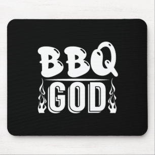 Alfombrilla De Ratón Dios de la parrilla entusiasta de la barbacoa