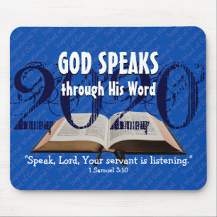 Alfombrilla De Ratón DIOS HABLA Biblia Año 2020 Escritura Personalizada