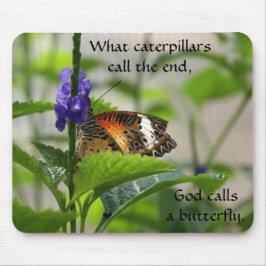 Alfombrilla De Ratón Dios llama una mariposa. Mousepad