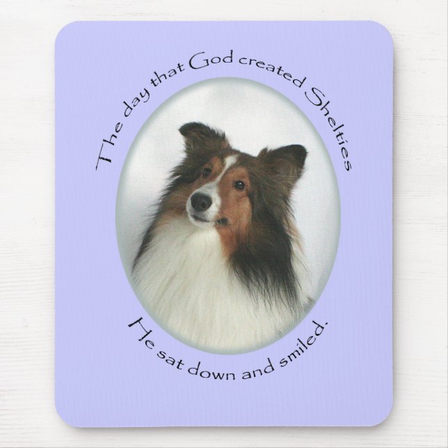Alfombrilla De Ratón Dios sonrió Sheltie Mousepad (Frente)