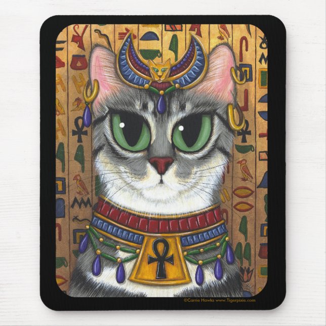 Alfombrilla De Ratón Diosa de la estopa, gato Mousepad de Bastet del (Frente)
