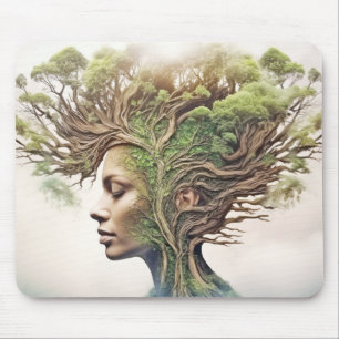 Alfombrilla De Ratón Diosa De La Naturaleza Mundo De Fantasía Ética Mís