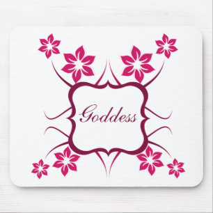 Alfombrilla De Ratón Diosa Mousepad floral, Magenta