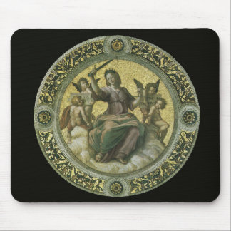 Alfombrilla De Ratón Diosa romana Justicia con ángeles de Raphael